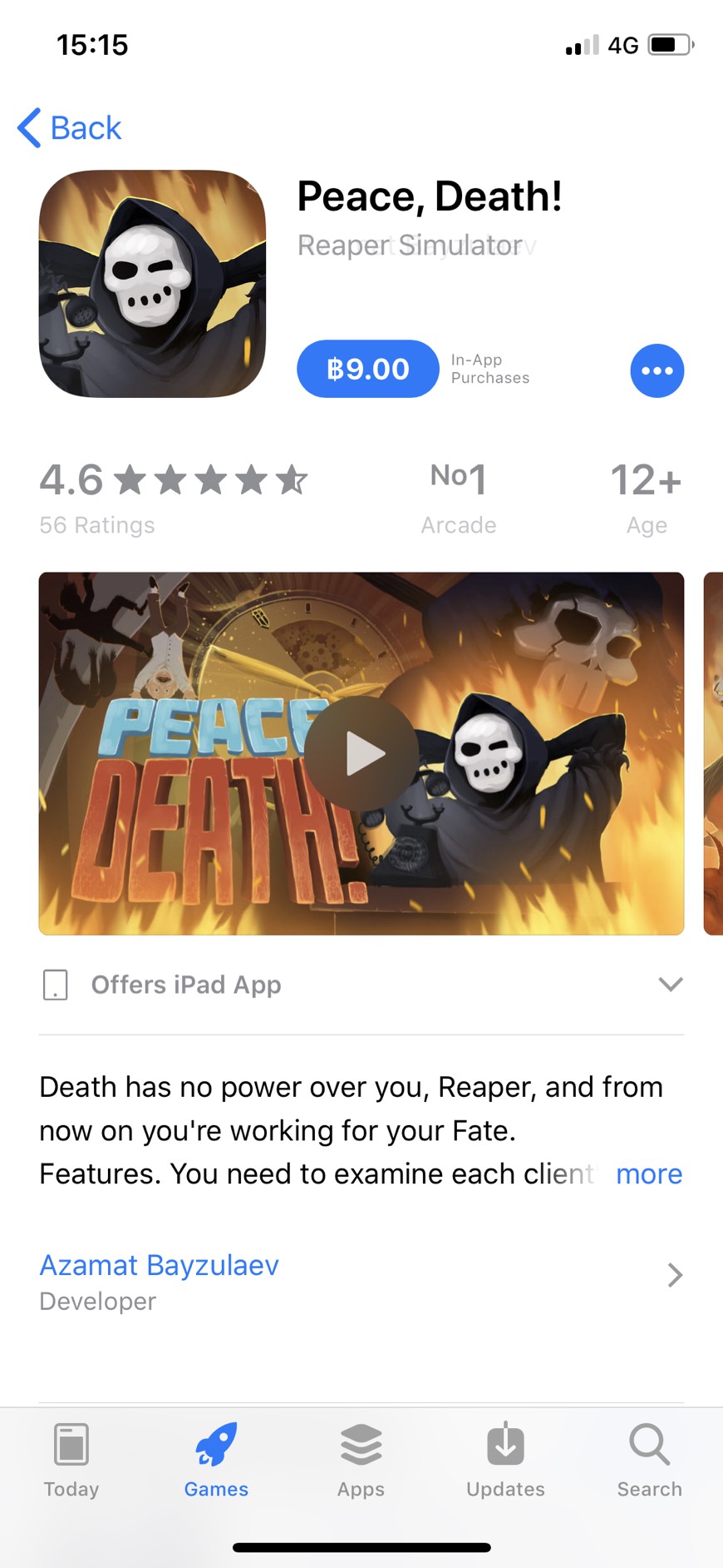 เกมไอโฟน Peace, Death